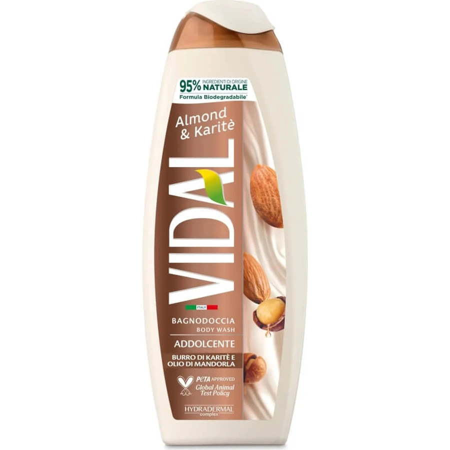 Vidal Almond &amp; karité - gel de duș emolient 500 ml