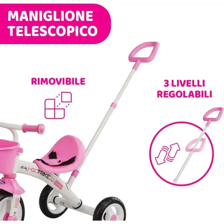 Tricicletă Chicco pentru copii „u-go trike”, roz, 18 luni+