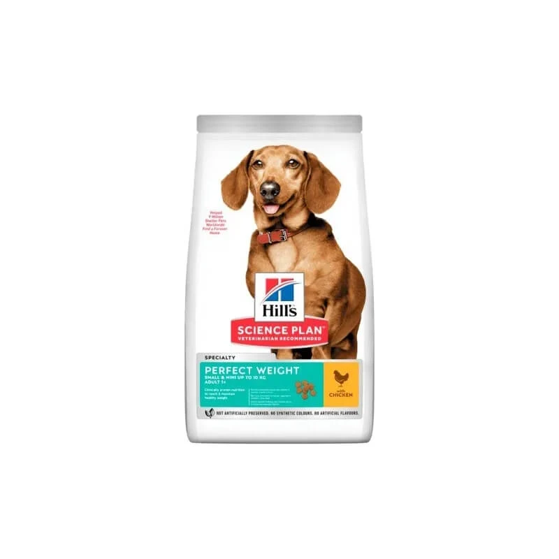 Hill's Perfect Weight Small & Mini Adult – Trockenfutter für ausgewachsene Hunde mit Huhn, 1,5 kg