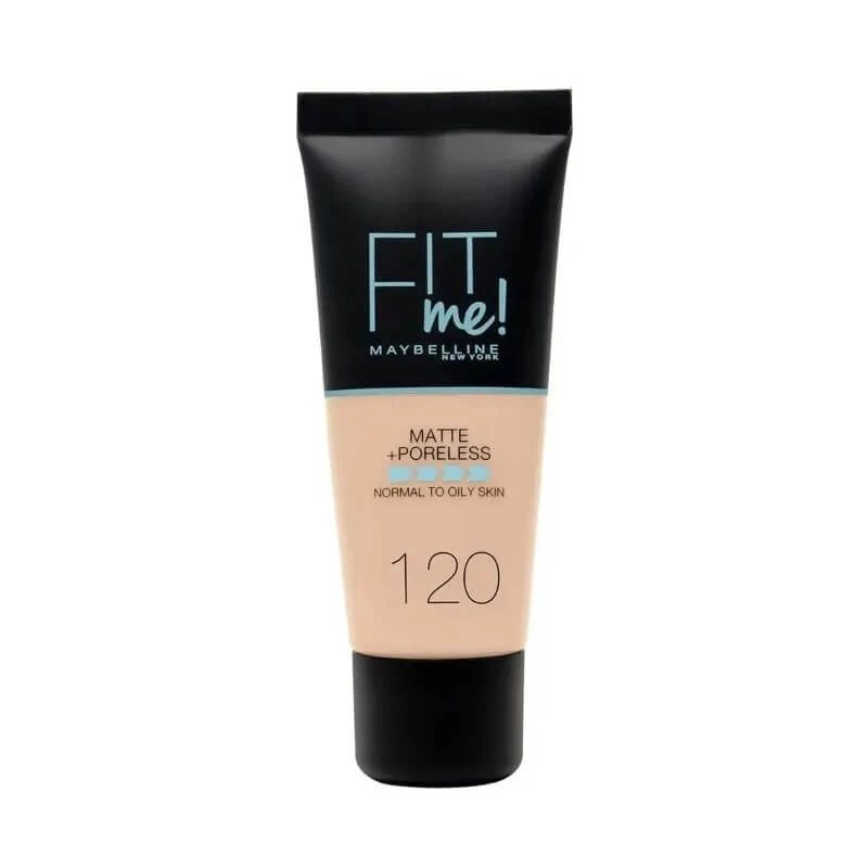 Maybelline Fit Me Matt & Poreless – Flüssige Foundation – Nr. 120 Classic Ivory