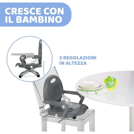 Chicco pocket snack - rialzo per sedia colore dark grey