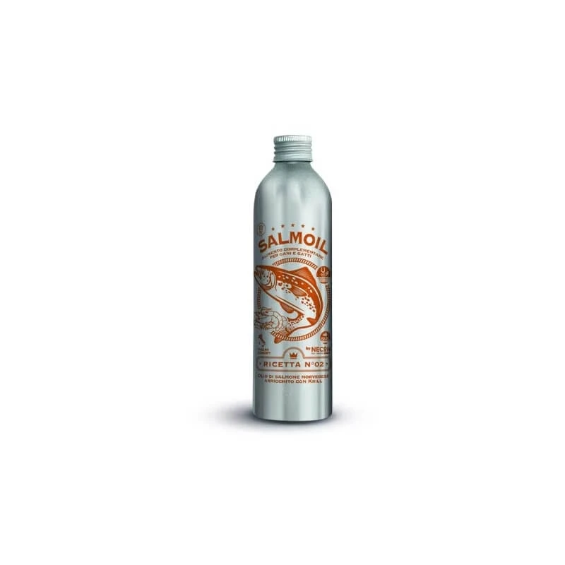 Necon Pet Food Necon Salmoil Rezeptur Nr. 02 Norwegischer Lachs – Nahrungsergänzungsmittel mit Öl für Hunde und Katzen, 250 ml