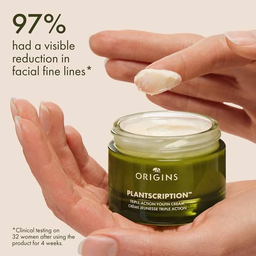 Origins Plantscription Triple Action Youth Cream – straffende Anti-Aging-Gesichtscreme, 50 ml