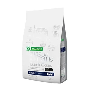Nature's Protection Superior Care – kurczak dla psów o ciemnej sierści – kompletna karma dla dorosłych psów o ciemnej sierści, 1,5 kg