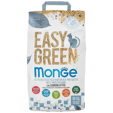 Monge Easy Green Mais und Aktivkohle – Katzenstreu, 10 Liter