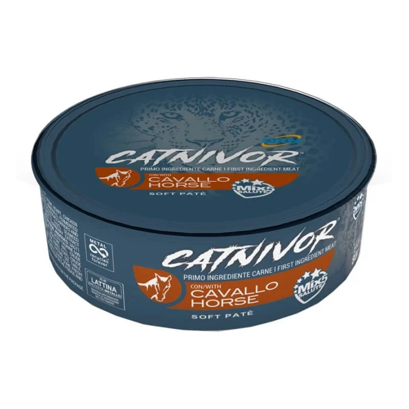 Drn Catnivor Horse – Alleinfuttermittel für ausgewachsene Katzen, 80 g