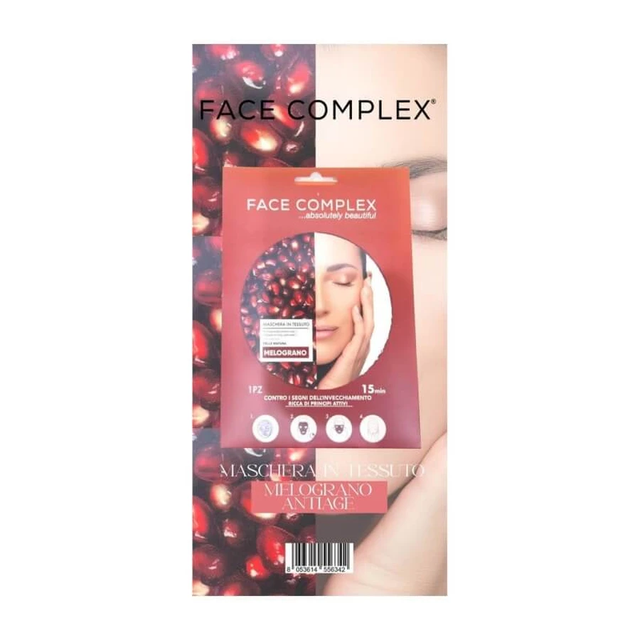 Pomegranate Face Complex - Hydraterend en verhelderend sheetmasker, 28 g