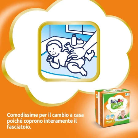 Babylino Sensitive - 14 alèses absorbantes, 90 x 60 cm