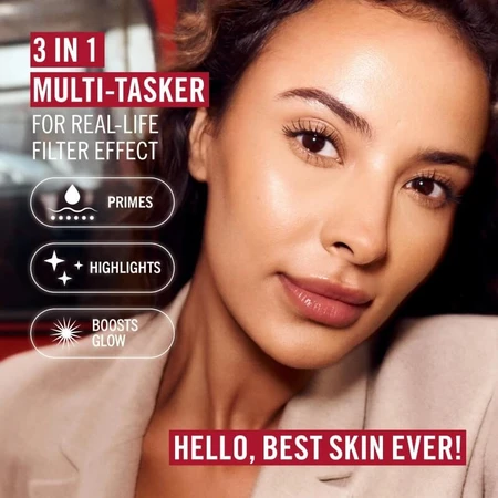 Rimmel multi-tasker „Better than Filters” 3 în 1 – primer, amplificator de strălucire și iluminator nr. 002 fair light