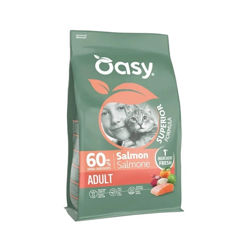 Oasy Superior Lachs-Rezeptur – Alleinfuttermittel für ausgewachsene Katzen, 6 kg