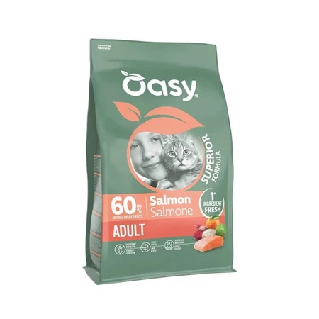 Oasy Superior cu somon – hrană completă pentru pisici adulte, 6 kg