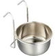 Ferplast Sirio l300 - mangiatoia per pappagalli e cacatua in acciaio inox 9,5 x 4,9 cm 0,3 litri