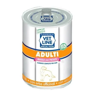 Vet Line Adult Schweinefleisch mit Kartoffeln – Alleinfuttermittel für ausgewachsene Hunde, 400 g