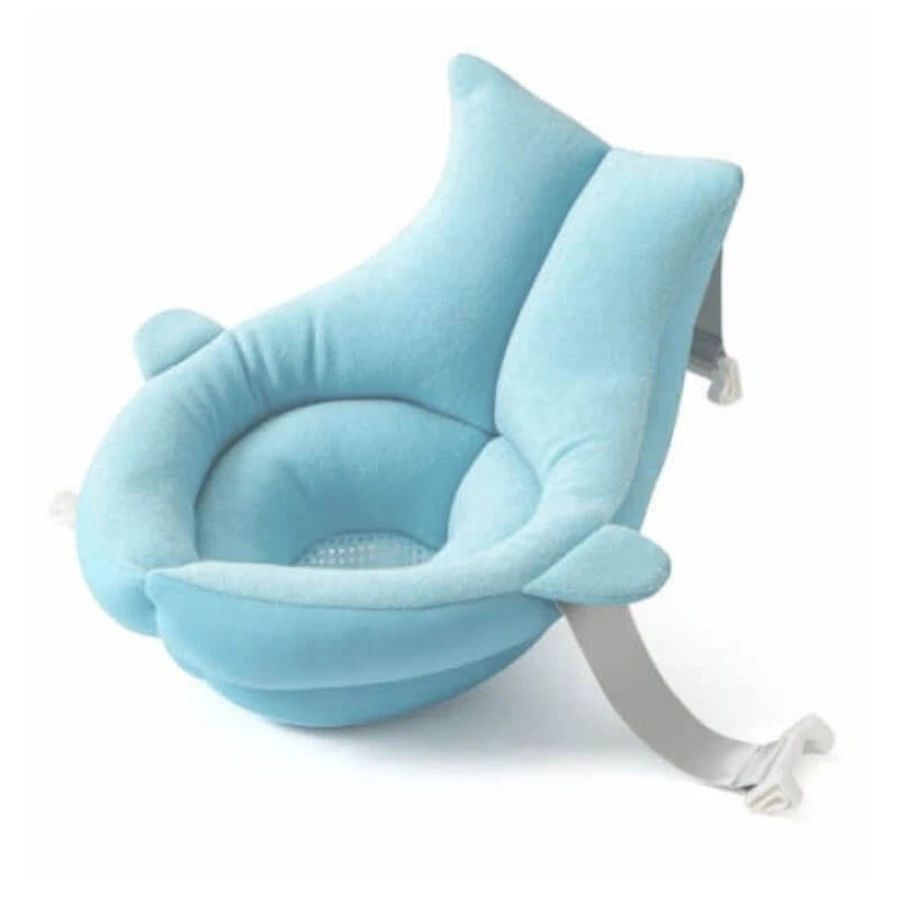 Cangaroo Baby Bath Seat - Soft, Non-Slip Pillow for Newborns, Light Blue