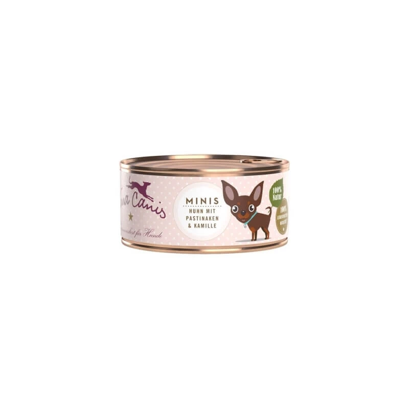 Terra Canis Minis Huhn mit Pastinaken und Kamille – Alleinfuttermittel für kleine erwachsene Hunde, 100 g