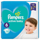 Pampers Active Baby Windel, Nr. 6, 13-18 kg. 32 Stück.
