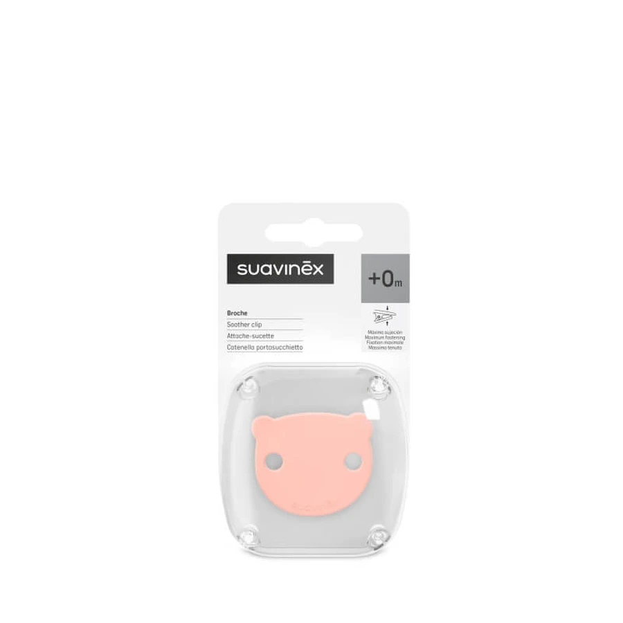 Suavinex wild &amp; free – lanț pentru suzetă, roz