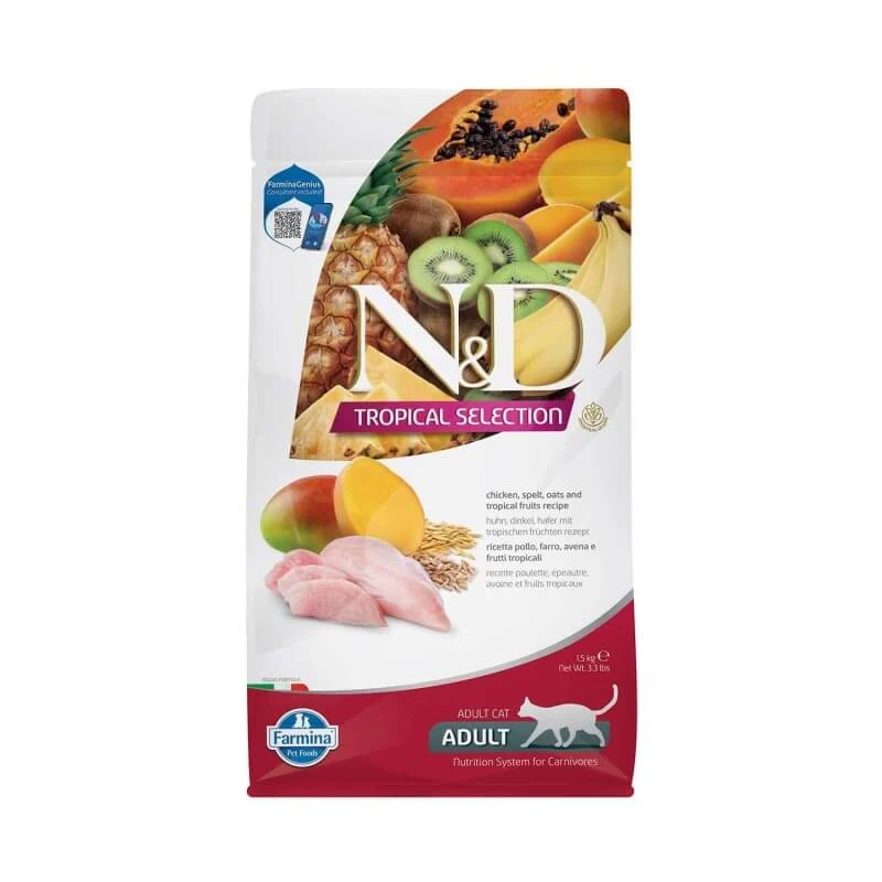 Farmina N&d Tropical Selection Chicken – Alleinfuttermittel für ausgewachsene Katzen, 1,5 kg