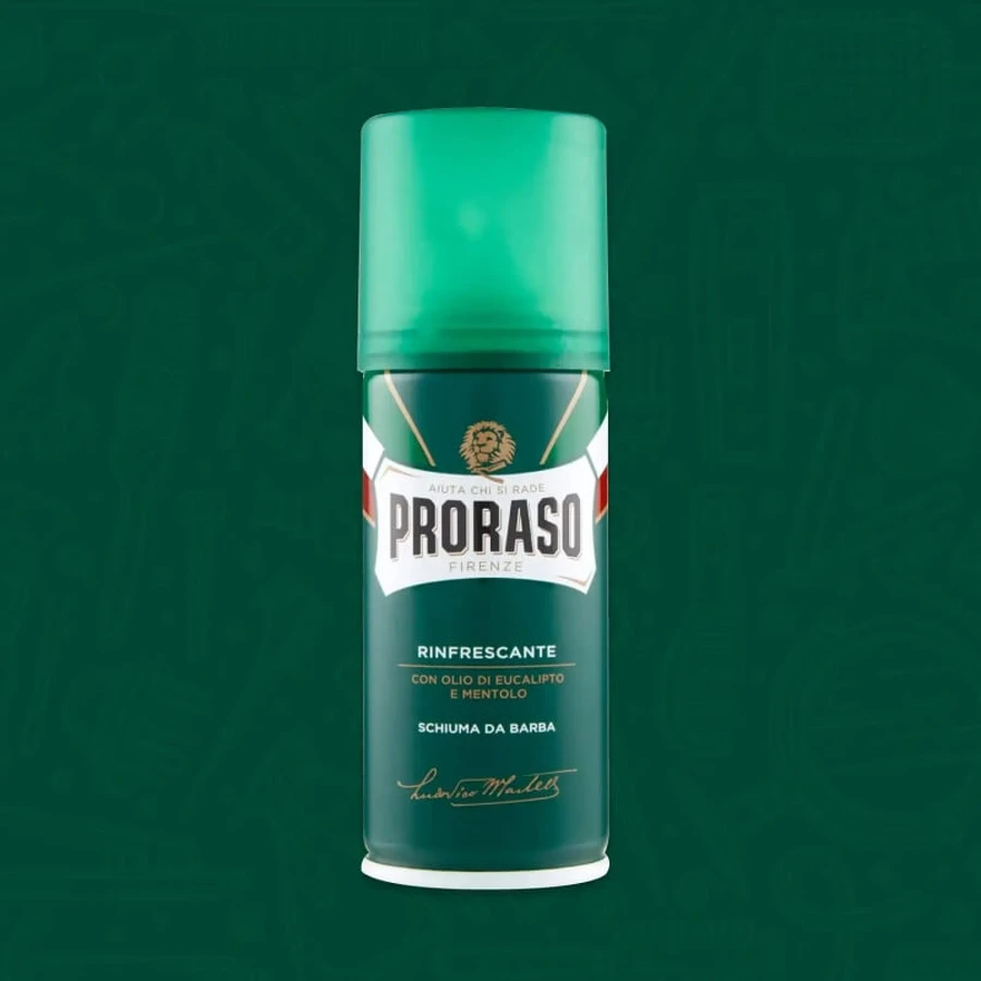Proraso pour toutes les barbes - Mousse à raser rafraîchissante et tonifiante à l'huile d'eucalyptus et au menthol, 100 ml