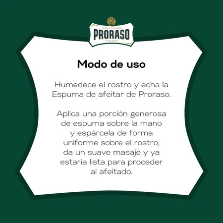 Proraso pour toutes les barbes - Mousse à raser rafraîchissante et tonifiante à l'huile d'eucalyptus et au menthol, 100 ml