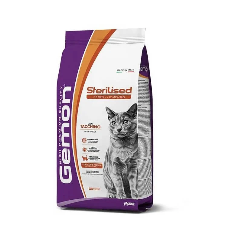 Gemon Sterilized Cat Turkey – Trockenfutter für Katzen, 7 kg