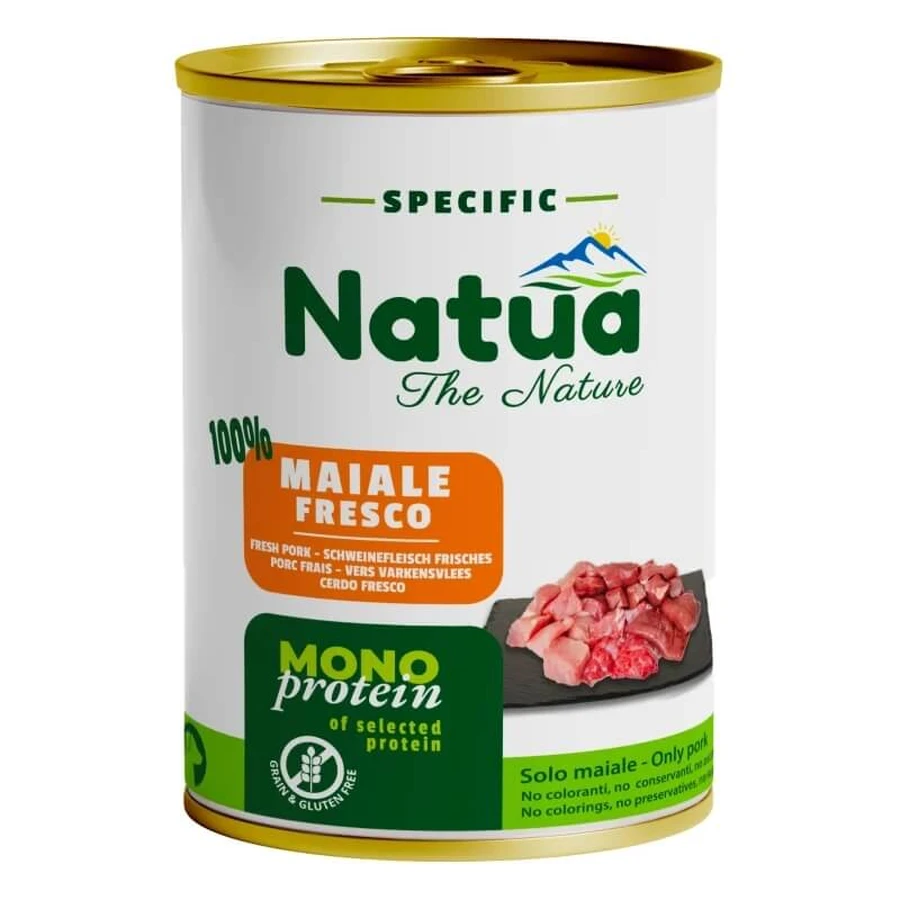 Natua The Nature Fresh Pork – Alleinfuttermittel mit einer einzigen Proteinquelle für ausgewachsene Hunde, 400 g