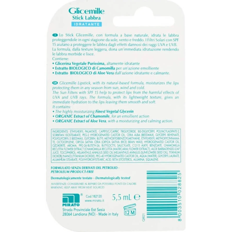 Glicemille Moisturizing Lip Balm SPF 15