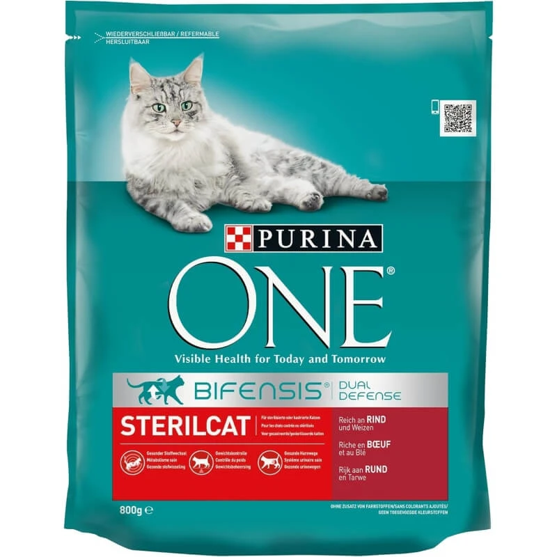 Purina One Huhn – Alleinfuttermittel für kastrierte Katzen mit Nierenproblemen, 350 g