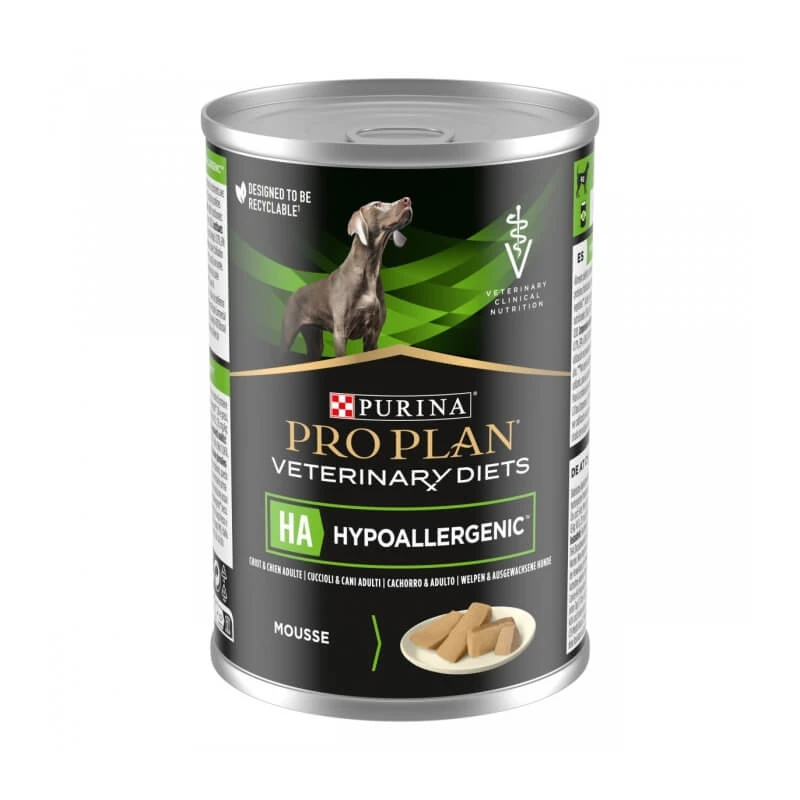 Purina Pro Plan Diätfutter für Hunde – Alleinfuttermittel für Welpen und ausgewachsene Hunde mit Nahrungsmittelunverträglichkeiten, 400 g