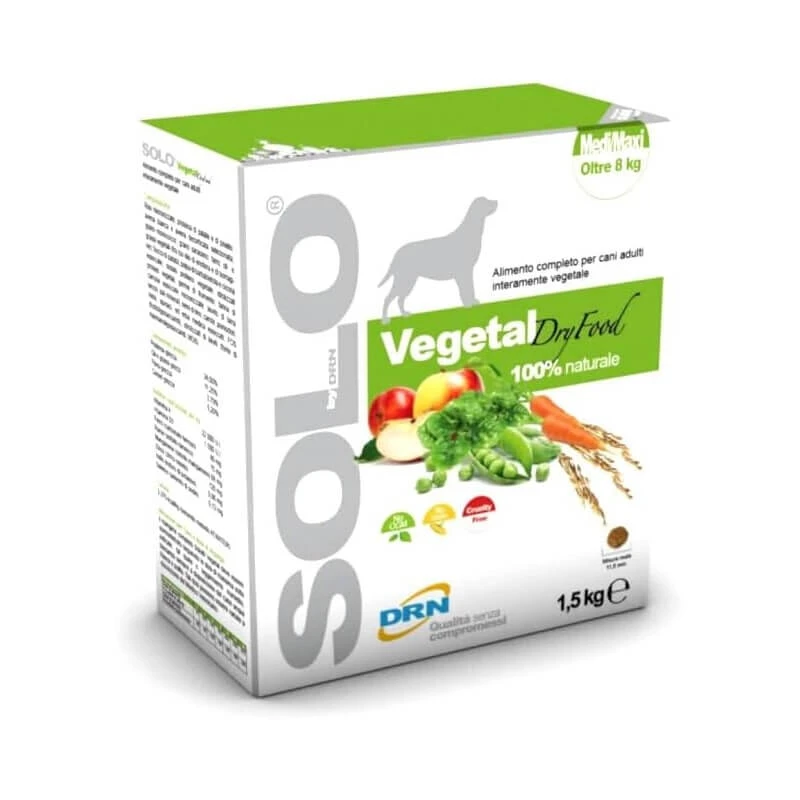 Drn Solo Vegetal Trockenfutter Mini – Alleinfuttermittel für ausgewachsene Mini-Hunde, 800 g