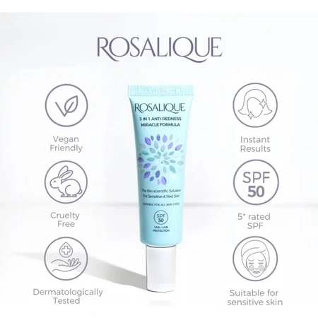 Rosalique 3-in-1 Anti-Roodheid SPF 50 Wonderformule - Anti-Roodheid Gezichtscreme 30 ml