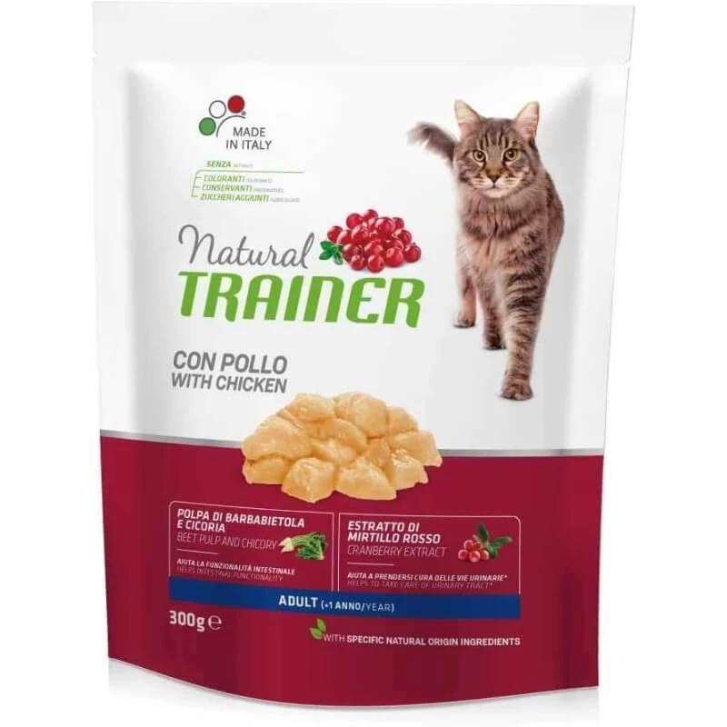 Natural Trainer Adult mit Huhn – Alleinfuttermittel für ausgewachsene Katzen, 300 g