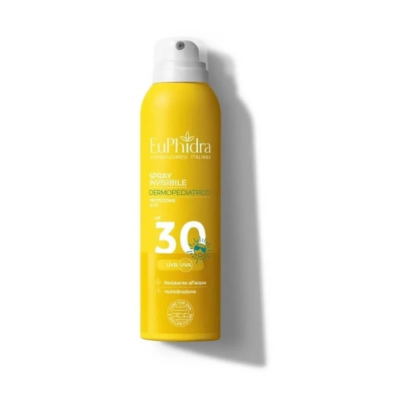Euphidra Sonnenschutz für Kinder LSF 30, unsichtbares Spray, dermatologisch und pädiatrisch getestet, sehr hoher Schutz, 200 ml