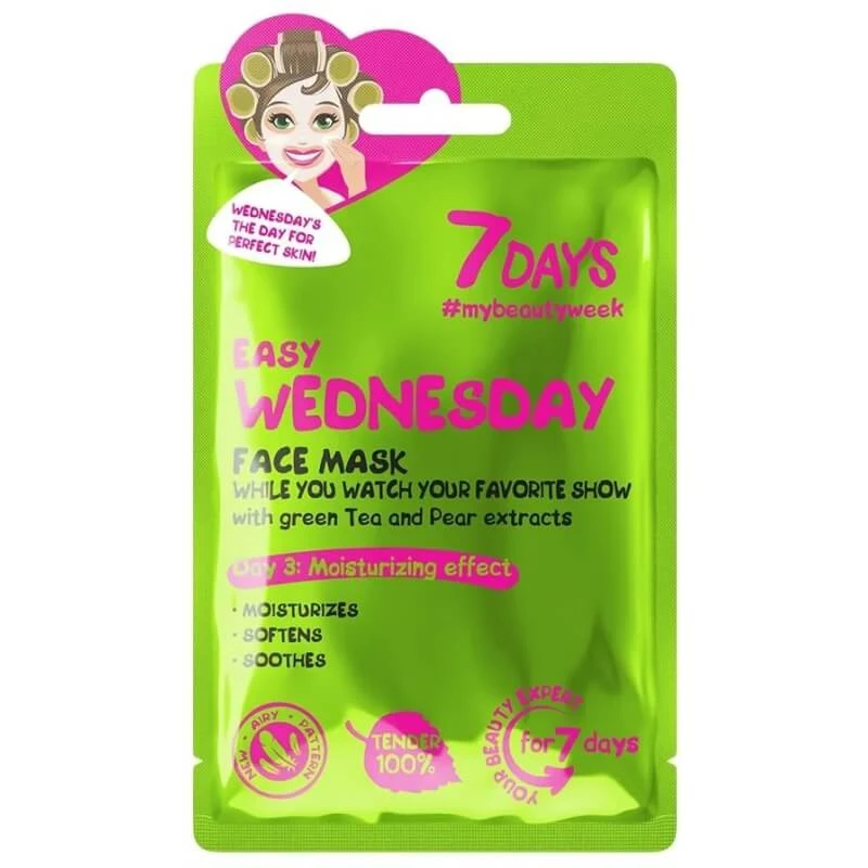 7days Easy Wednesday – Feuchtigkeitsspendende und straffende Gesichtsmaske, 28 g