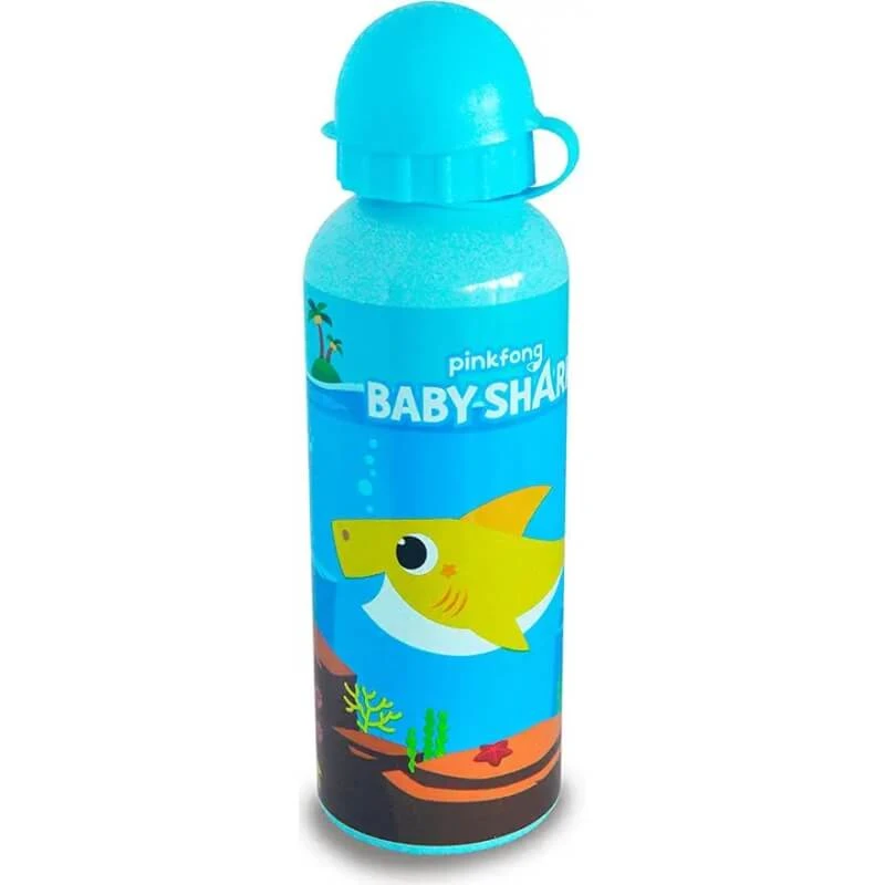 4 m lange Aluminium-Trinkflasche mit „Baby Shark“-Motiv – verschiedene Farben