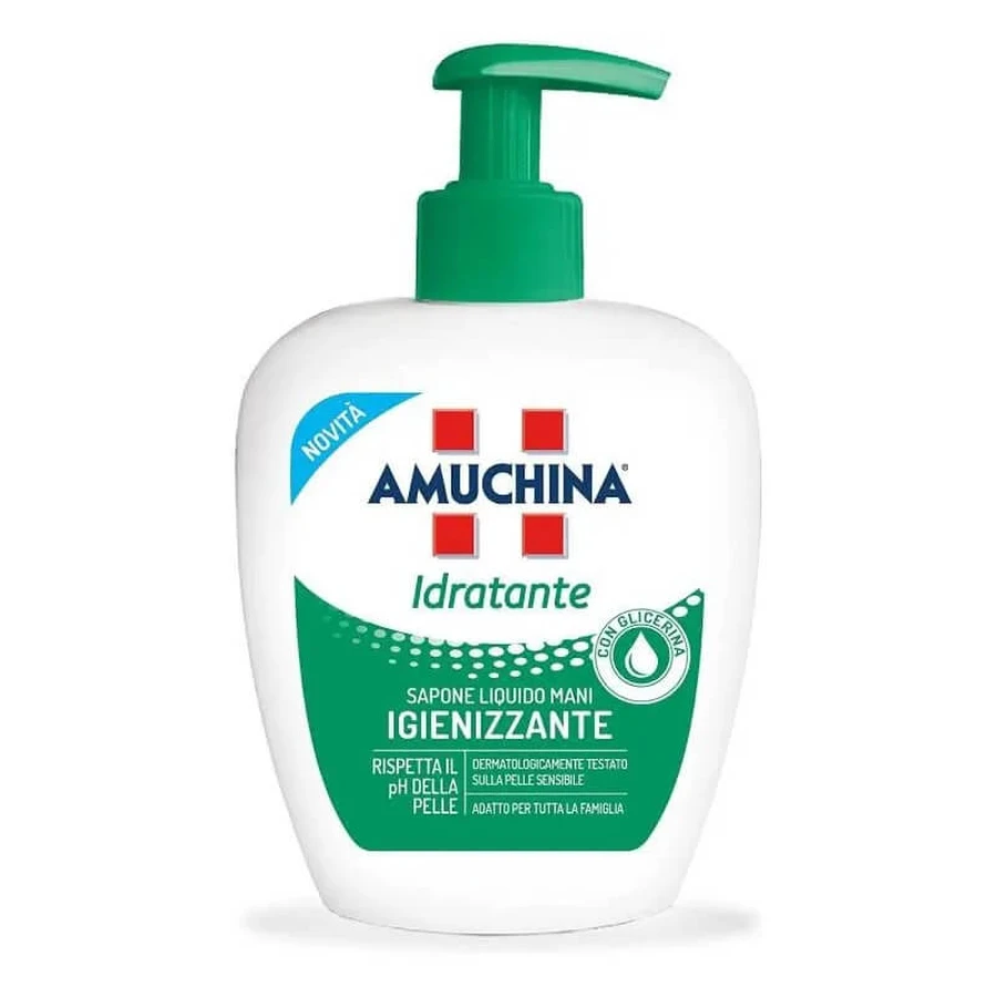 Savon liquide hydratant et antibactérien Amuchina, 250 ml