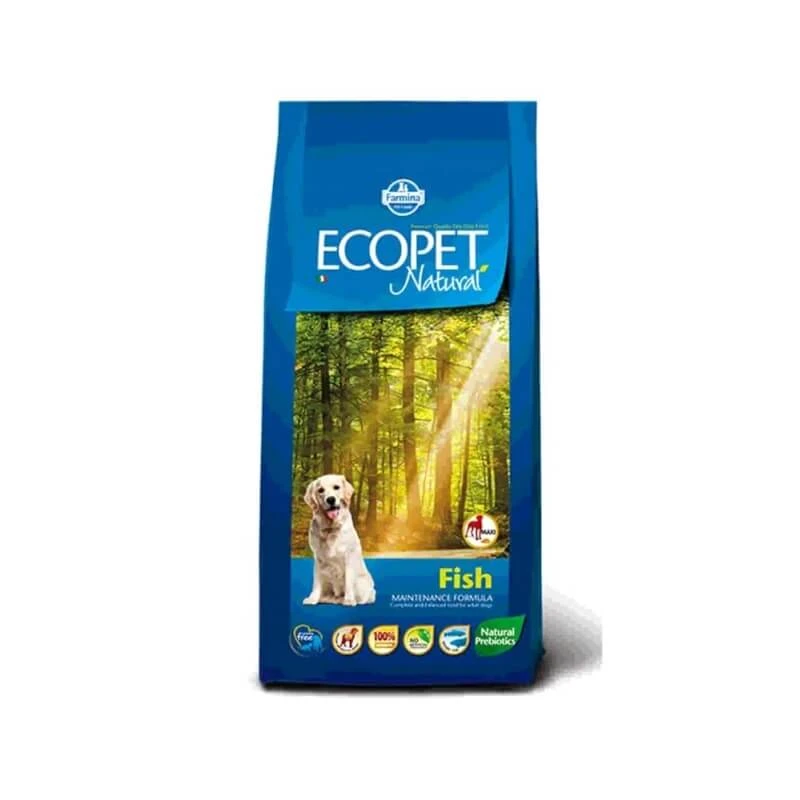 Farmina Ecopet Natural Fish – Alleinfuttermittel für ausgewachsene Hunde, 12 kg