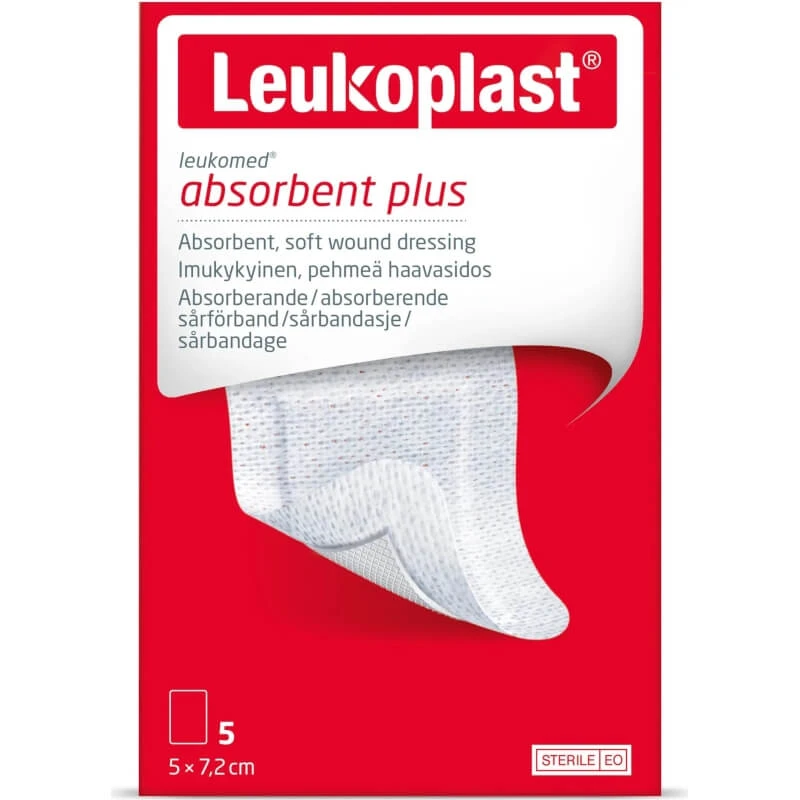 Essity Leukomed Vlies-Verband für die postoperative Versorgung – 5 Pflaster, 7,5 x 5 cm
