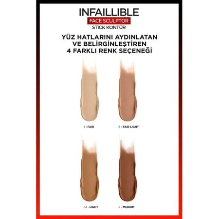 L'Oréal Paris Infaillible Face Sculptor – bronzer – odcień średni: ceny i cechy