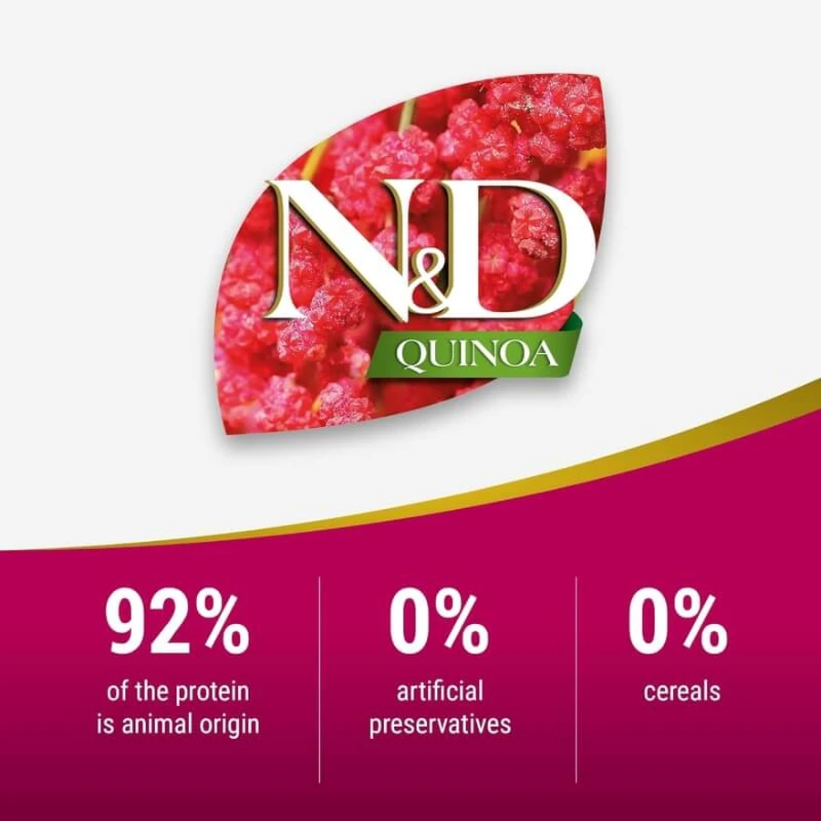 Farmina N&amp;d Quinoa Digestion : agneau, quinoa, fenouil et menthe - Aliment diététique pour chats à la digestion sensible, 5 kg