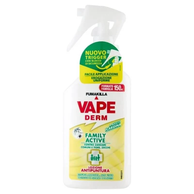 Vape Derm Family Active – Lotion gegen Insektenstiche, 150 ml Sprühflasche