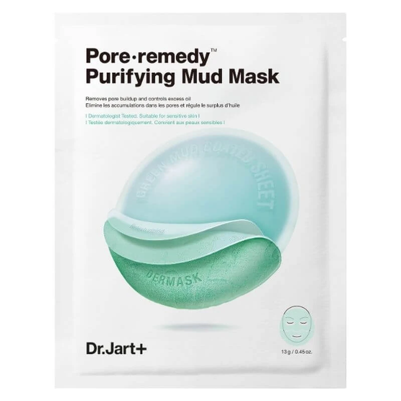 Dr.jart+ Dermask Pore-Remedy Purifying Mud Mask – Peeling-Maske gegen Mitesser und überschüssigen Talg, 13 g