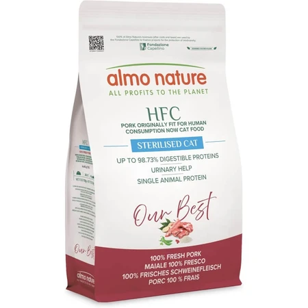 Almo nature Hfc our best sterilised maiale - alimento completo per gatti adulti sterilizzati 1,2 kg