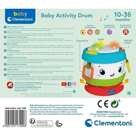 Clementoni Activity baby drum – tobă pentru primele activități