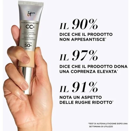 It cosmetics Cc+ full coverage cream spf 50+ - fond de ten fluid - nuanță neutră-bronzată