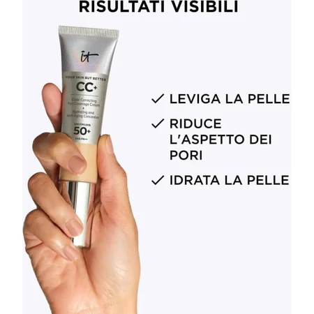 It cosmetics Cc+ full coverage cream spf 50+ - fond de ten fluid - nuanță neutră-bronzată