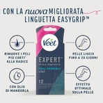 Veet Expert - 12 strisce depilatorie viso per pelli sensibili
