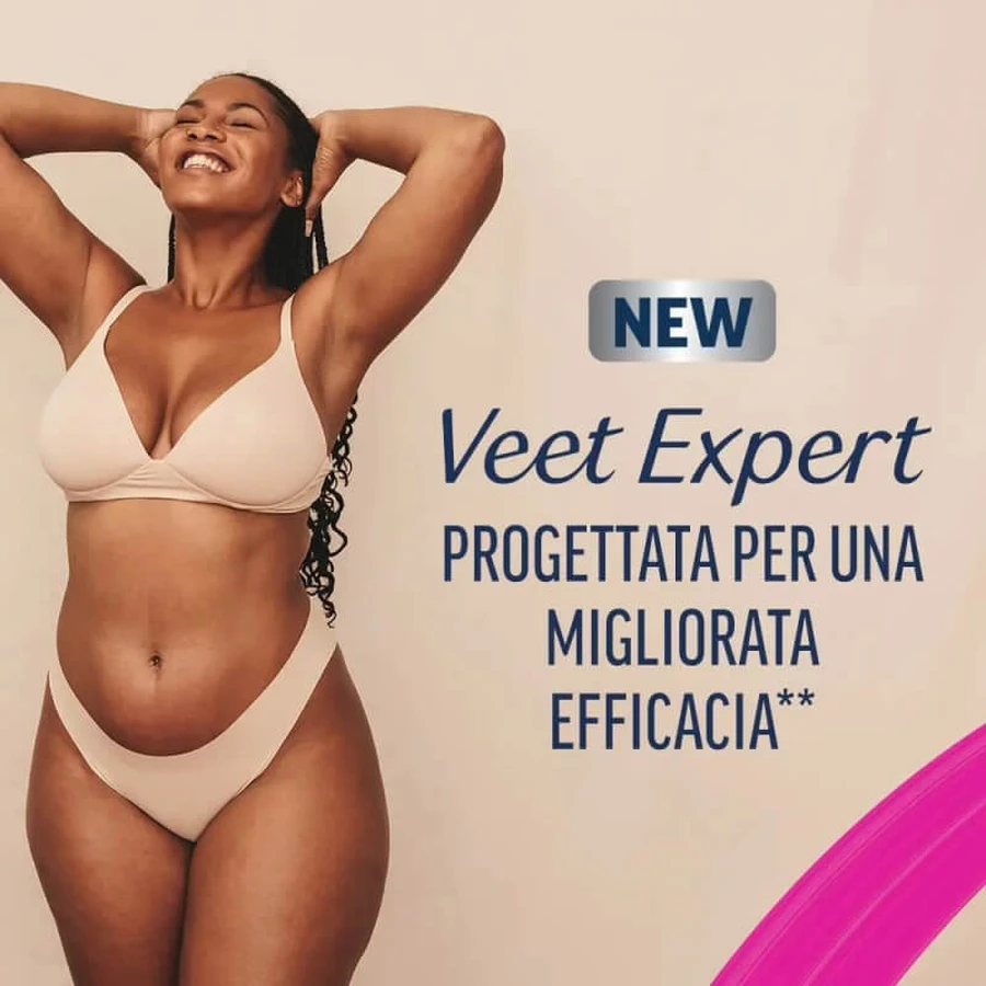 Veet Expert - 12 strisce depilatorie viso per pelli sensibili