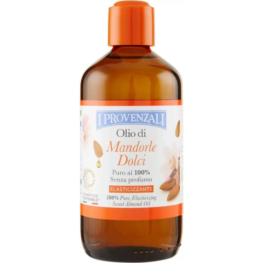 Aceite de almendra dulce 100 % natural de I Provenzali, sin perfume, 250 ml