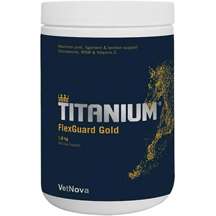 Vetnova Titanium Flexguard Gold - Complément alimentaire pour chevaux de sport, 1,8 kg